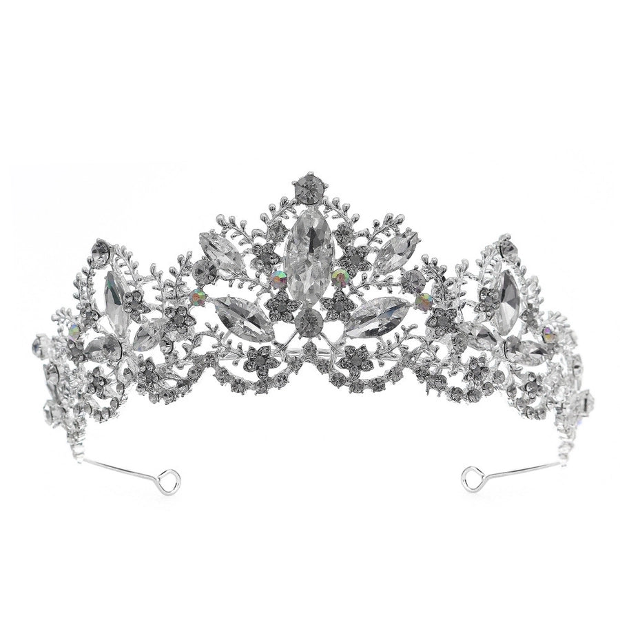 baroque  prom crown rhinestone pearl headband