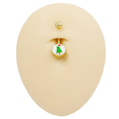 1 Piece Belly Rings Punk Simple Style Artistic Maple Leaf Rose 316 Stainless Steel  Alloy Epoxy Acrylic Rhinestones 18K Gold Plated
