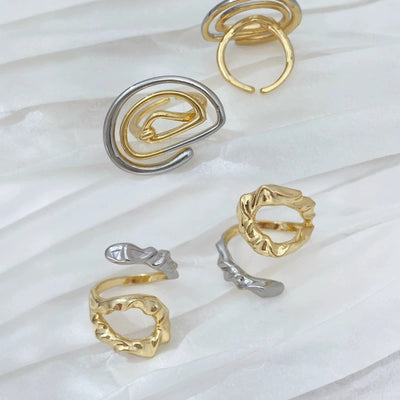 Jewelry Vintage Style Classic Style Spiral Copper Mixed Metal Plating Open Rings