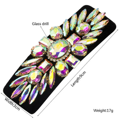 Women's Casual Vacation Classic Style Water Droplets Alloy Cloth Inlay Glass Hair Clip
