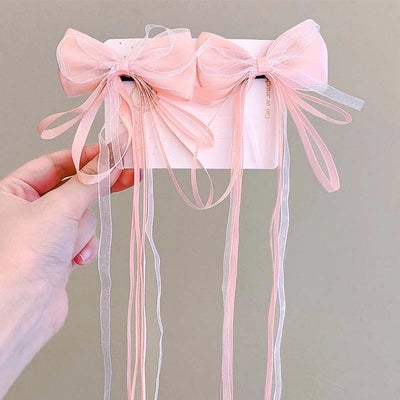 Children's super fairy bow ribbon hairpin baby Chinese style braided hair headwear girl ancient style hanfu hairpin hair accessories