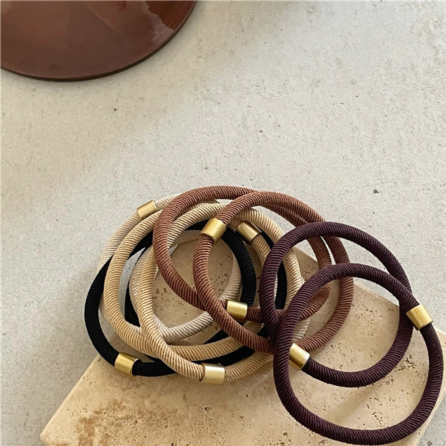 fashion solid color cloth hair tie 1 piece