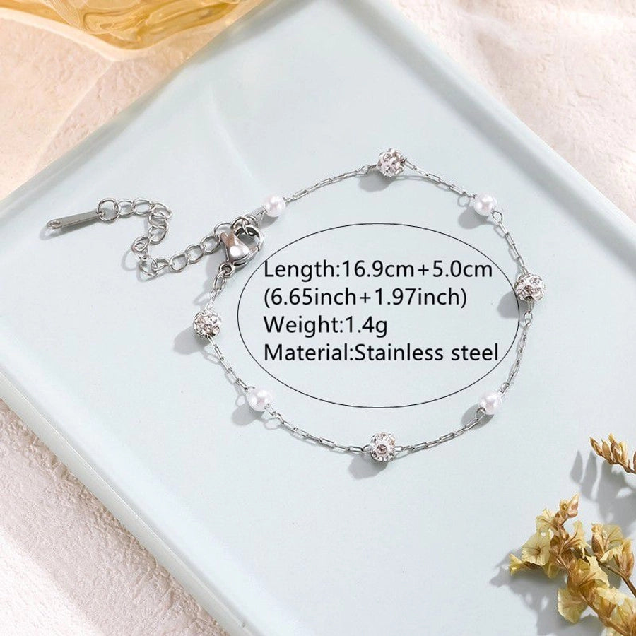 Jewelry Princess Sweet Shiny Geometric 304 Stainless Steel Plating Jewelry Set