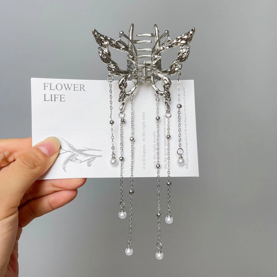 Women's Sweet Cool Style Butterfly Metal Plating Hair Claws