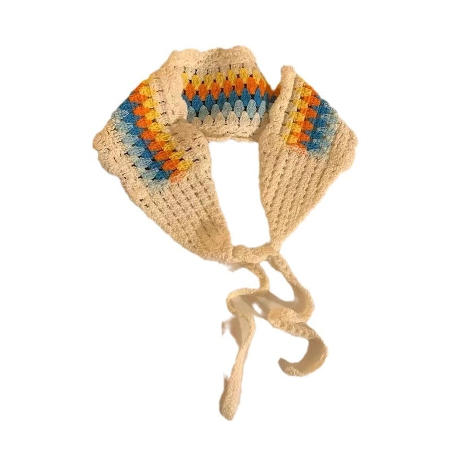 Women's IG Style Casual Plaid Rhombus Knit scarf