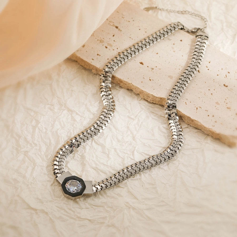 Jewelry Retro Geometric 304 Stainless Steel Necklace