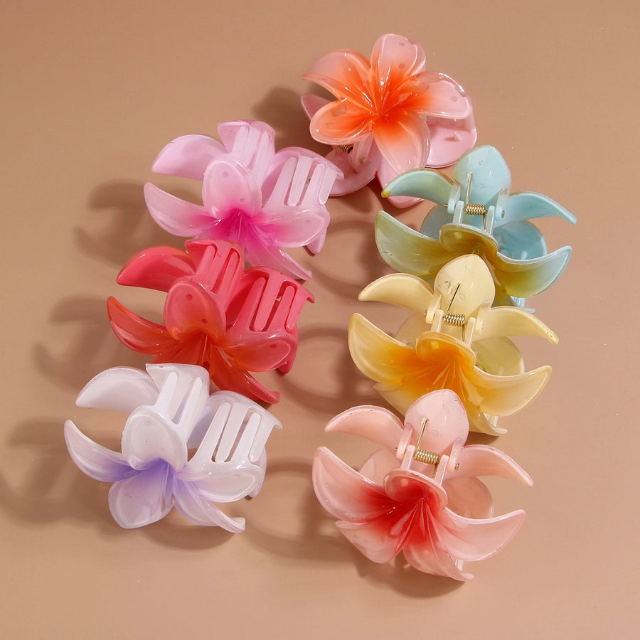 colorful egg flower hairpin flower gripper retro women's side gripper half gripper back head shark clip