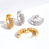 1 Pair Elegant Geometric Plating Copper Zircon Earrings
