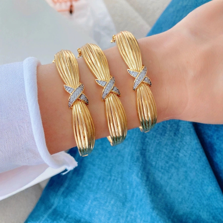 Jewelry Vintage Style Classic Style Geometric Copper Zircon Mixed Metal Rings Bracelets