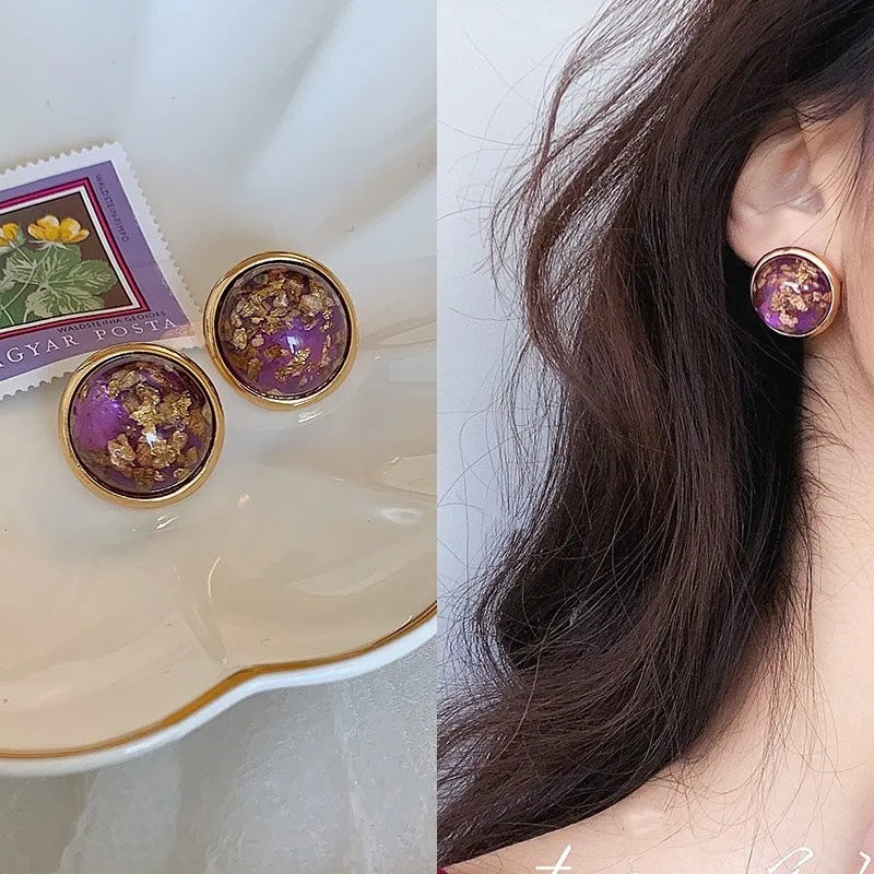 French retro earrings women's temperament earrings high-end feeling mosquito-repellent incense plate ear clip women's No ear hole pearl earrings women's wholesale