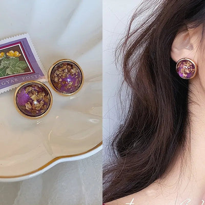 French retro earrings women's temperament earrings high-end feeling mosquito-repellent incense plate ear clip women's No ear hole pearl earrings women's wholesale