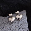 1 Pair Simple Style Heart Shape Copper Drop Earrings