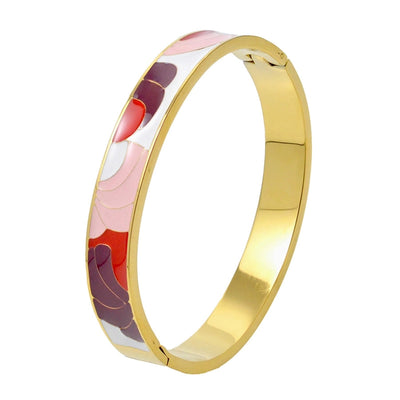 Nordic Style Luxurious Artistic Colorful Titanium Steel Gold Plated Titanium Steel Bangle In Bulk