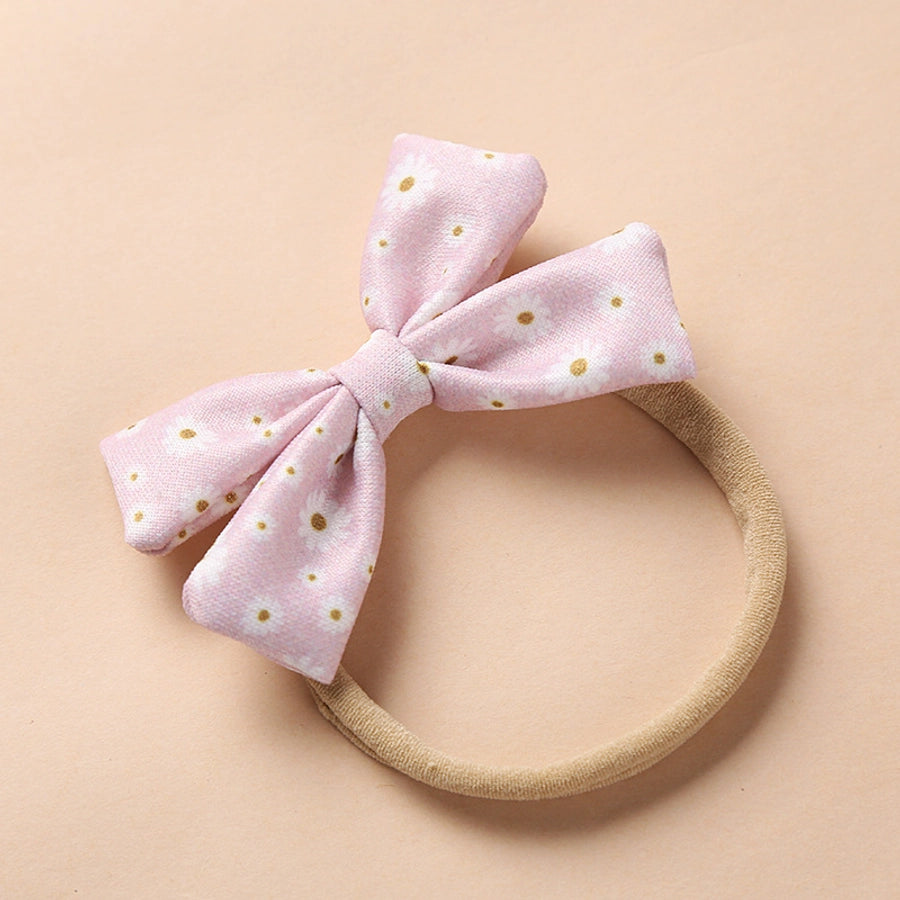 fashion bow floral nylon soft infant baby headband