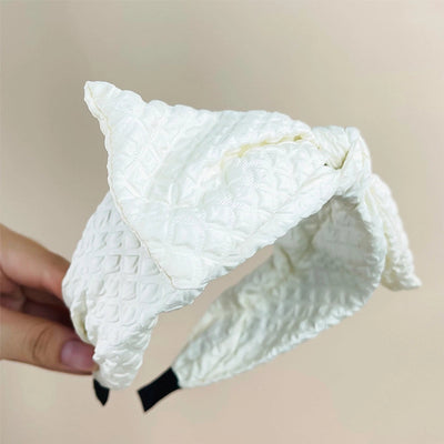 2024 Fashion Bowknot Headband Women's Korean-Style Fabric Face Wash Hair Accessories  Outing Simple Hairband Headdress