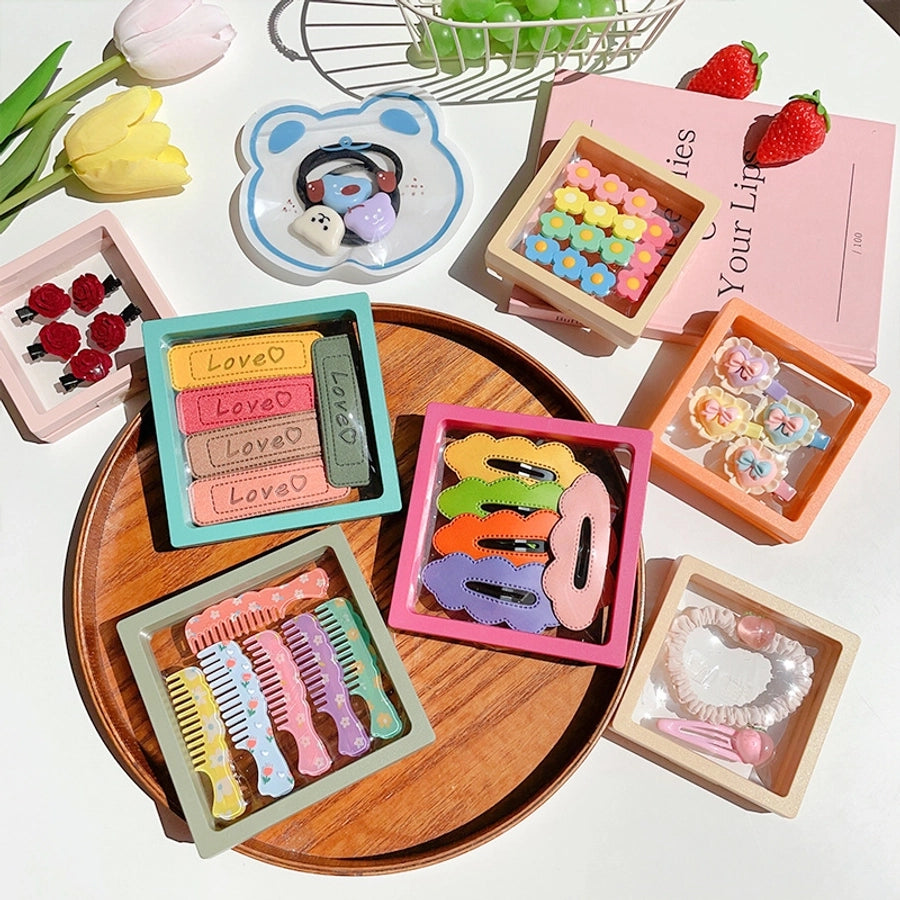 simple style flower arylic hair clip