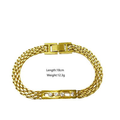 Elegant Streetwear Geometric Titanium Steel Cuff Bracelets Bracelets In Bulk