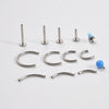 1 Piece Lip Rings Casual Simple Style Solid Color G23 Titanium Polishing Lip Rings Eyebrow Studs