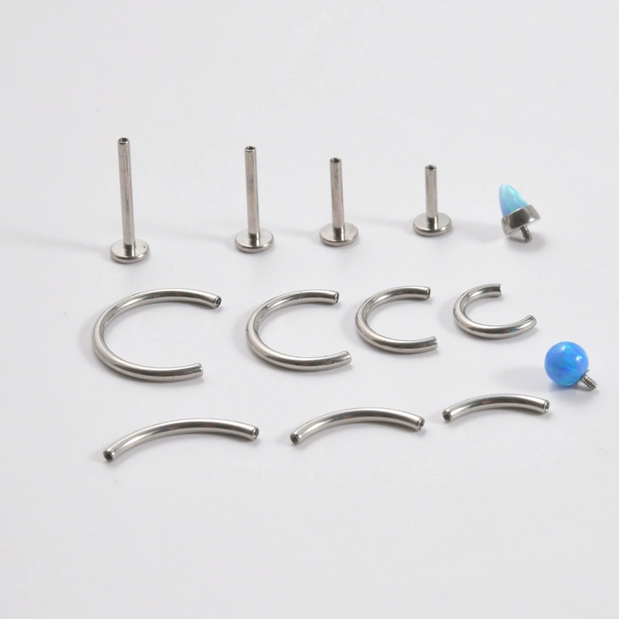 1 Piece Lip Rings Casual Simple Style Solid Color G23 Titanium Polishing Lip Rings Eyebrow Studs