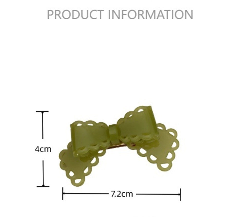 Women's Korean Style IG Style Bow Knot Acetic acid sheets Hair Clip