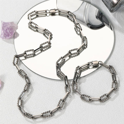 Jewelry Simple Style Classic Style Geometric Titanium Steel Polishing Necklace