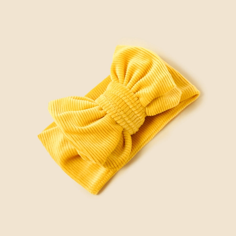 simple style solid color bow knot cloth hair band