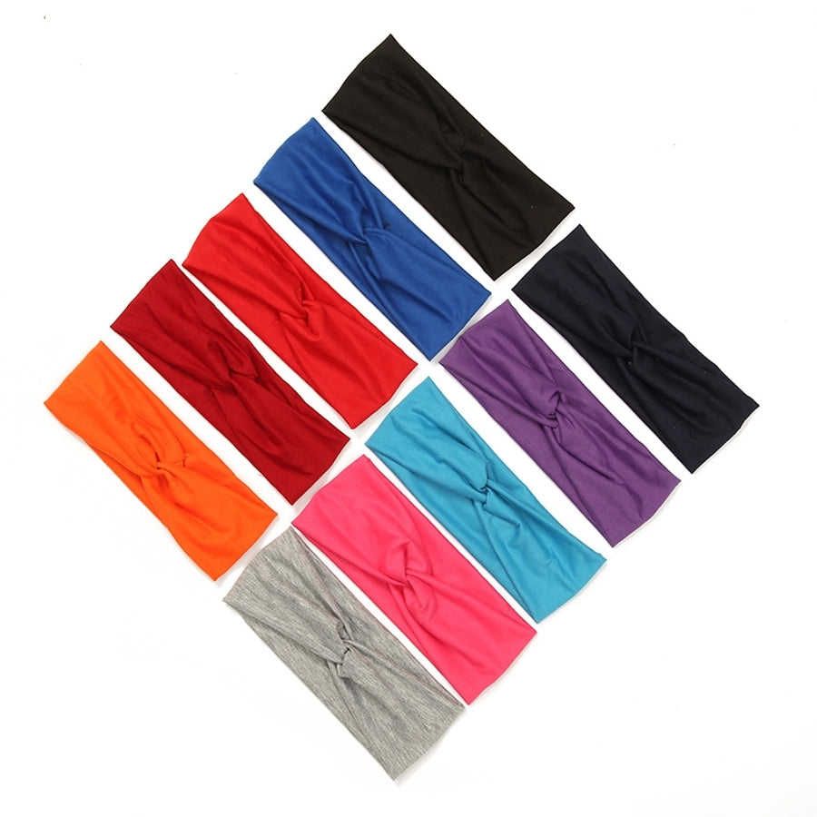 New Adult Plain Cross Headband Knotted Polyester Women's Hair Band Daily Wash Face Hair Band Hair Band