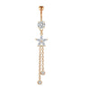 1 Piece 1 Set Belly Rings Simple Style Heart Shape Butterfly 316L Stainless Steel  Inlay Zircon Belly Rings