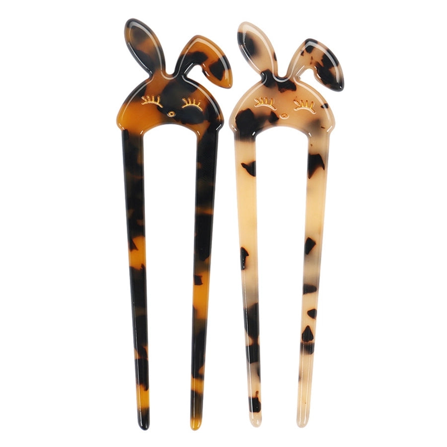 Women's Cute Retro Classic Style Rabbit Acetic acid sheets Hair Sticks