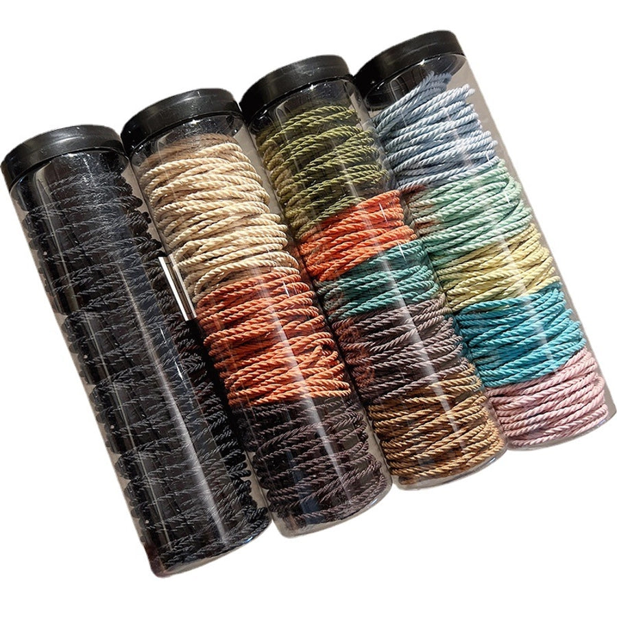 Canned rubber band women's tie head high elastic durable hair rope tie head  new rubber band high ponytail hair rope hair ring