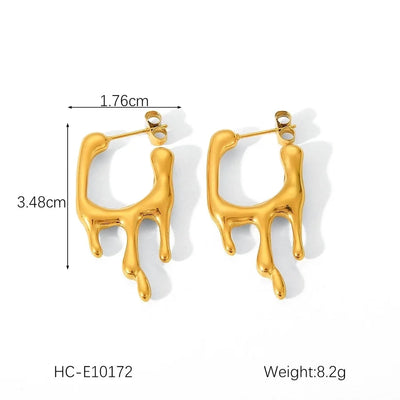 1 Pair IG Style French Style Heart Shape Bow Knot Thread 304 Stainless Steel Titanium Steel 18K Gold Plated Ear Studs