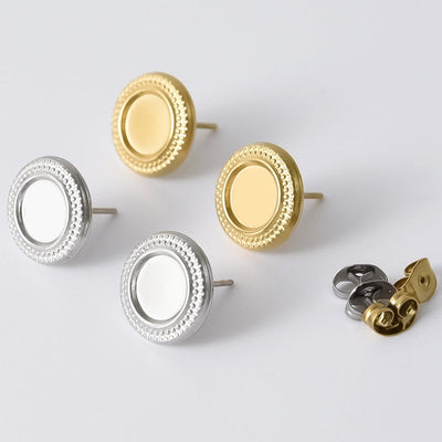 1 Pair Basic Classic Style Geometric Plating 304 Stainless Steel Ear Studs