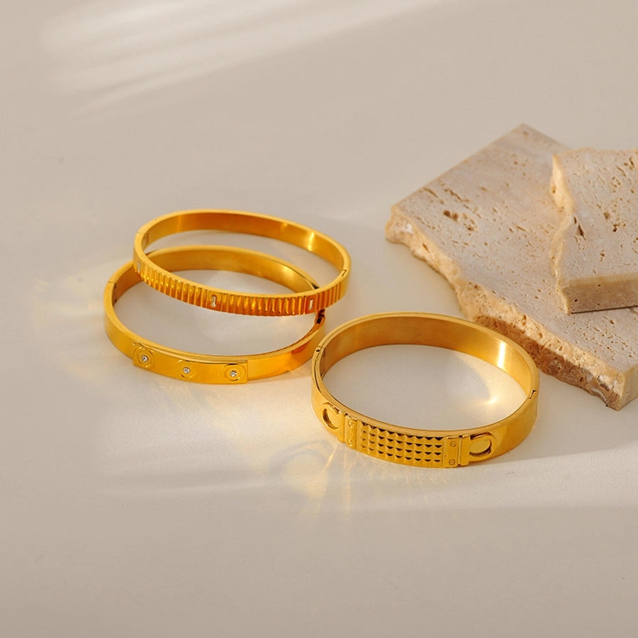 Elegant Round 304 Stainless Steel Bangle In Bulk