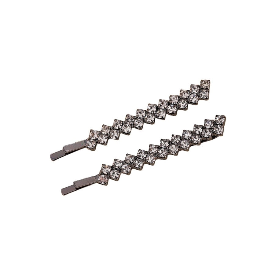 elegant solid color alloy inlay rhinestones hair clip