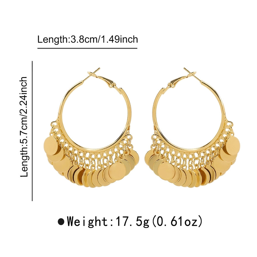 1 Pair Retro Round Star Heart Shape Plating Iron Gold Plated Earrings