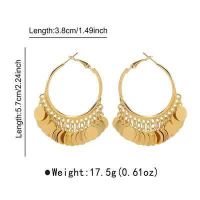 1 Pair Retro Round Star Heart Shape Plating Iron Gold Plated Earrings