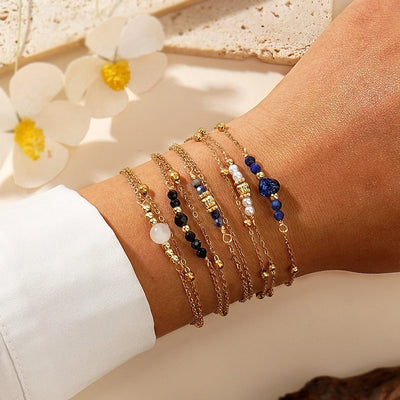 Semi-precious stone Handmade Geometric Bracelets