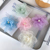 Women's Elegant Romantic Solid Color Gauze Patchwork Hair Clip