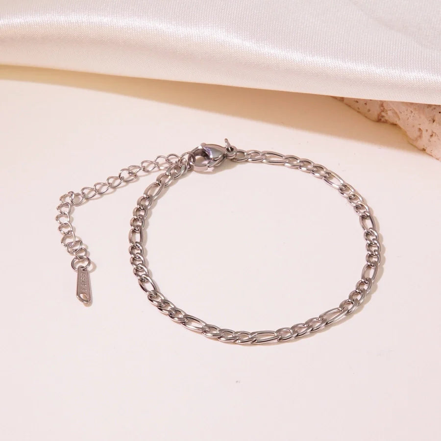 Jewelry Simple Style Classic Style Streetwear Geometric 304 Stainless Steel 18K Gold Plated Bracelets Necklace