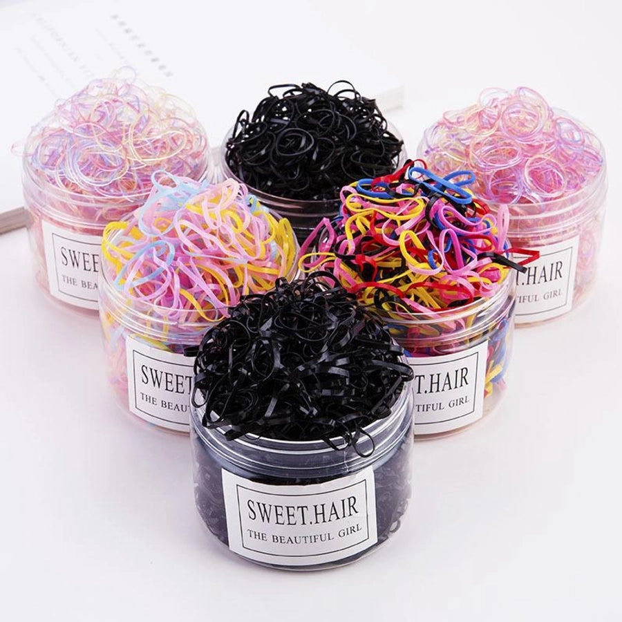 girls&#39; rubber band hair band disposable black rubber band thickened baby head rope children&#39;s hair accessories