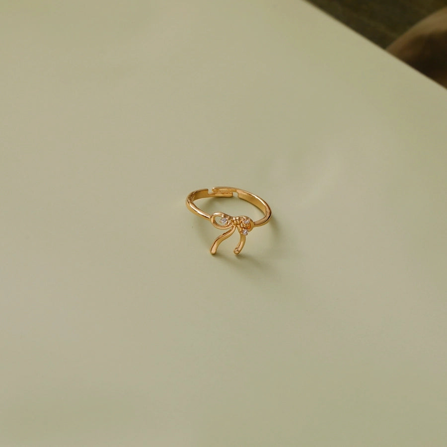 Copper 18K Gold Plated White Gold Plated Asymmetrical Big Bow Bow Knot Zircon Jewelry Set