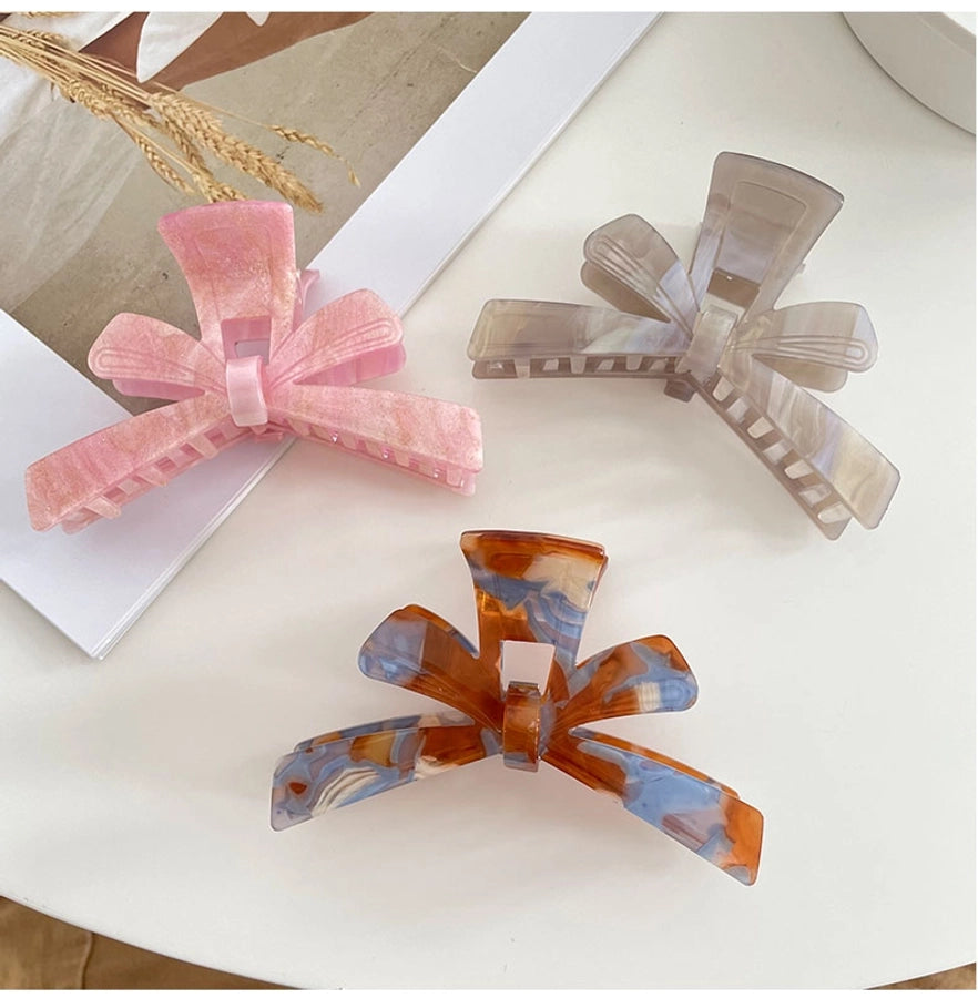 Women's Simple Style Artistic Bow Knot Acetic acid sheets Hair Claws