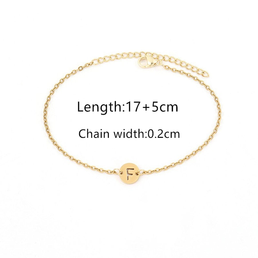 Elegant Simple Style Classic Style Letter 201 Stainless Steel 304 Stainless Steel Bracelets In Bulk