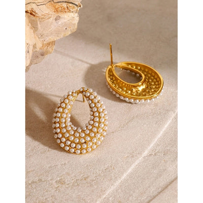 1 Pair Classic Style Water Droplets 304 Stainless Steel Ear Studs