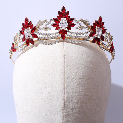 fashion oval crown alloy inlaid zircon crown 1 piece