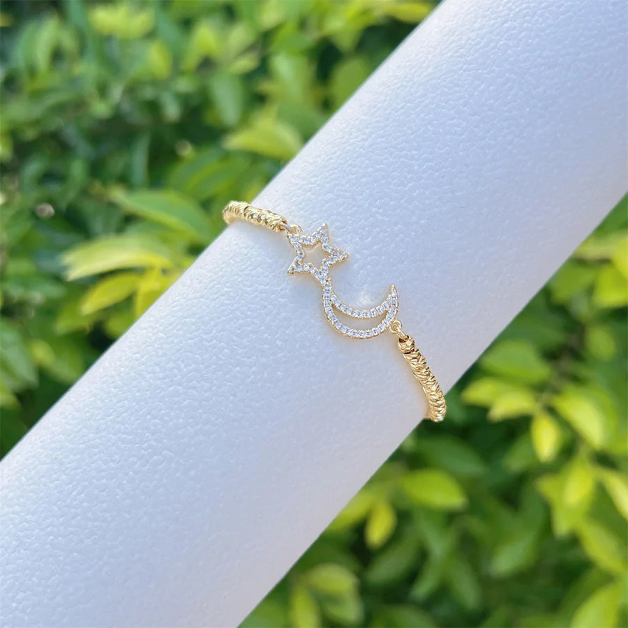 Jewelry Elegant Letter Star Heart Shape Copper Bracelets