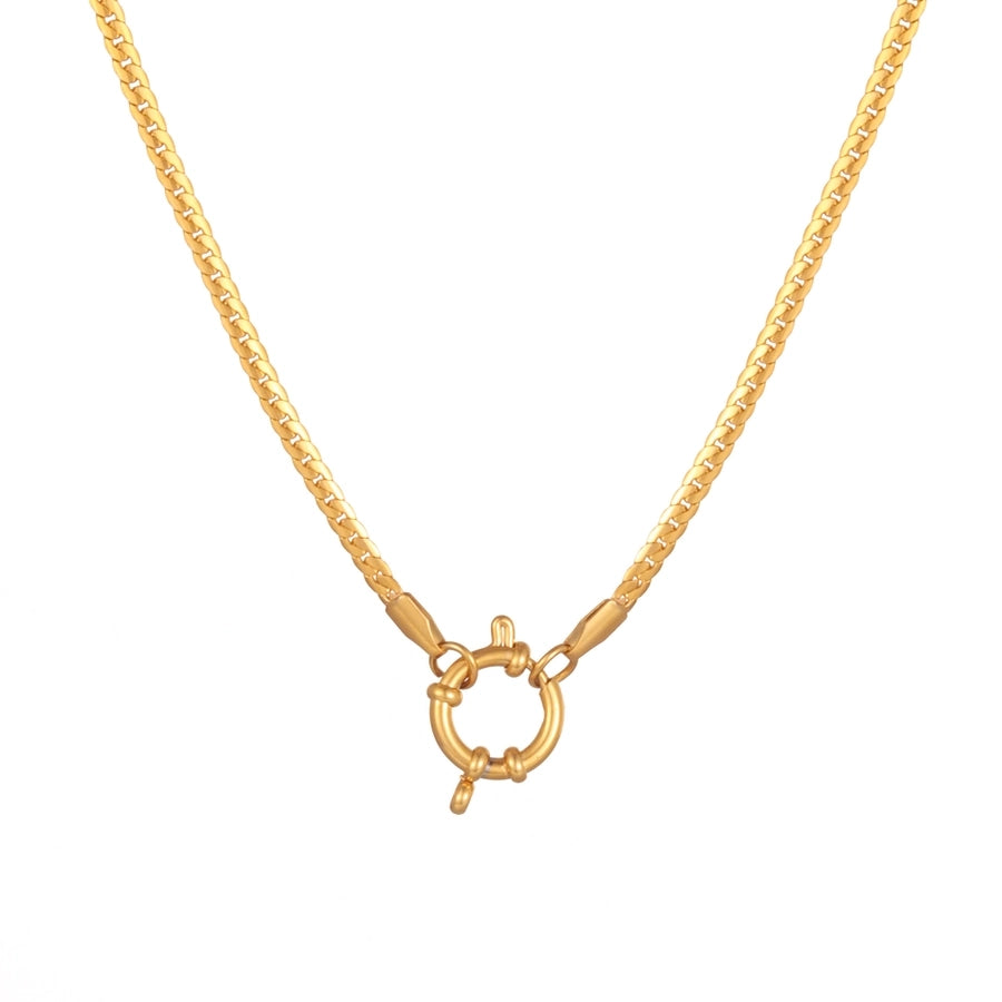 Jewelry Retro Simple Style Geometric Titanium Steel Plating Pendant Necklace