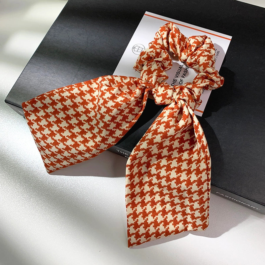 cute solid color cloth flannel hair tie