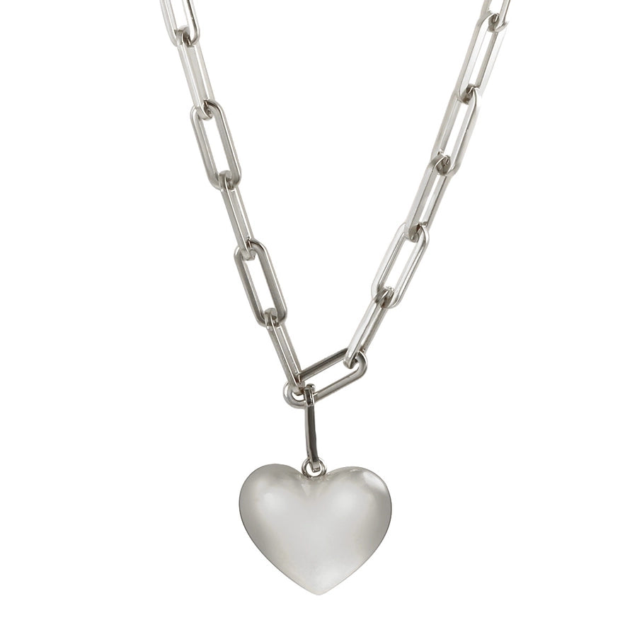 Jewelry Simple Style Heart Shape Titanium Steel Pendant Necklace