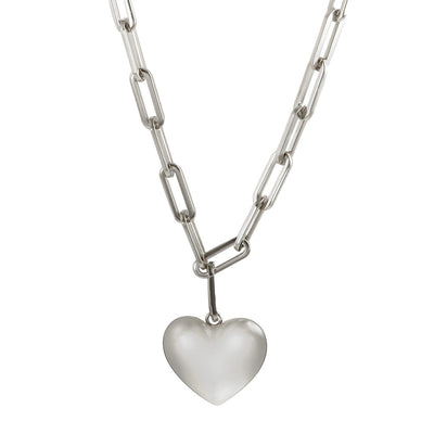 Jewelry Simple Style Heart Shape Titanium Steel Pendant Necklace